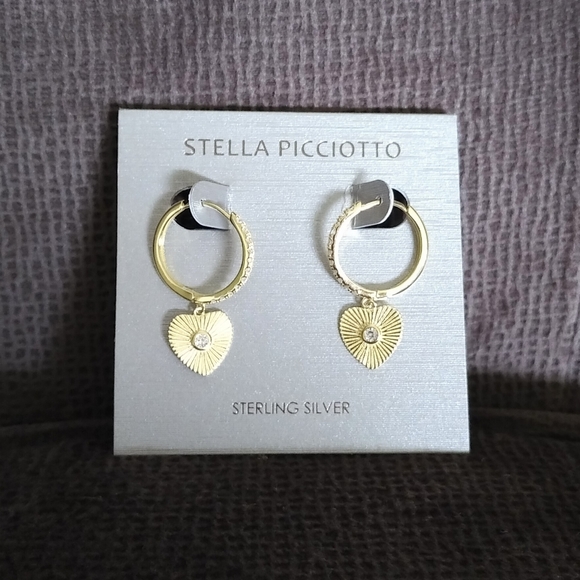 Stella Picciotto Textured Heart❤️ Hoop Earrings - Picture 12 of 12